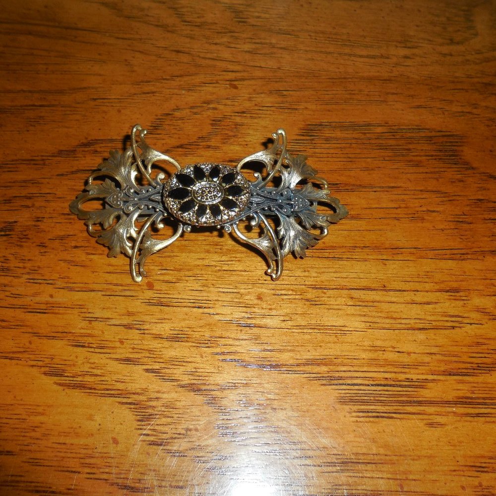 Sadie Green Vintage Hair Barrette /Clip Made in France